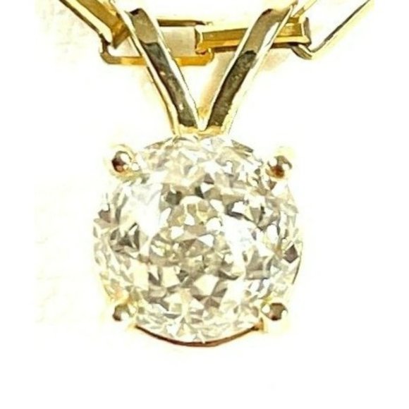 Modified Briolette Cut Diamond Solitaire Pendant 1ct - Picture 4 of 16